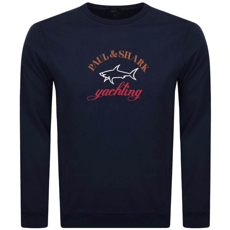Alternative Image for ProductPaul And Shark Crew Neck Logo Sweatshirt Navy1
